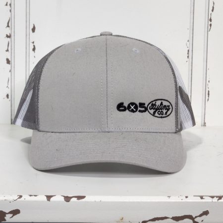 Ball Cap Grey with Camo Netback