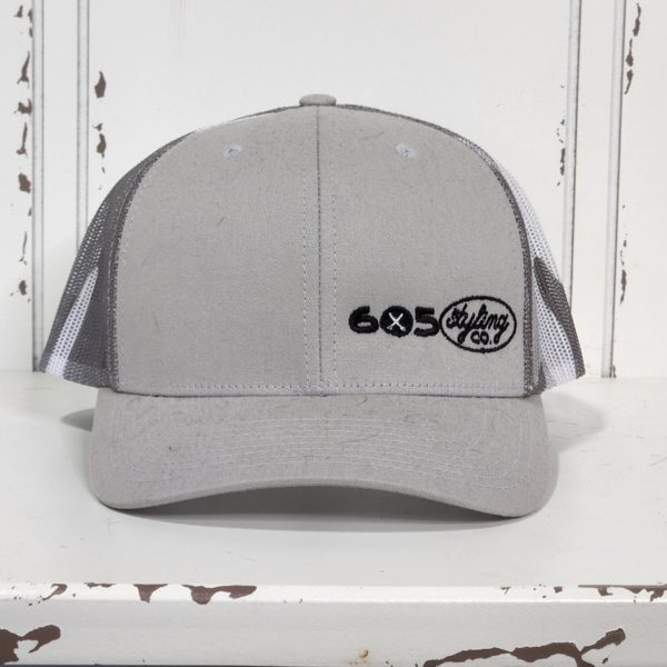 Ball Cap Grey with Camo Netback