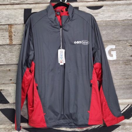 Quarter Zip Jacket Grey/Red