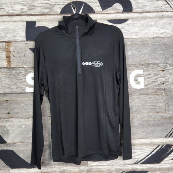 Ladies Quarter Zip Sweatshirt Black